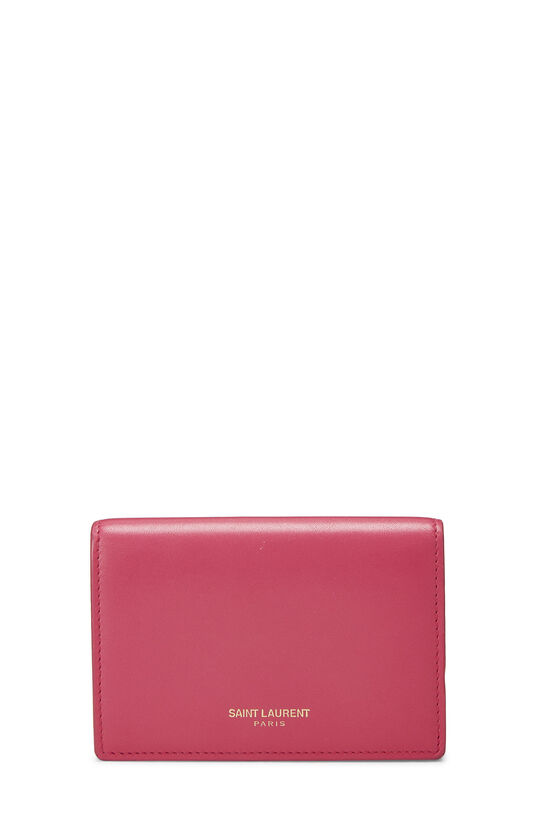 Pink Leather Cardholder, , large image number 0