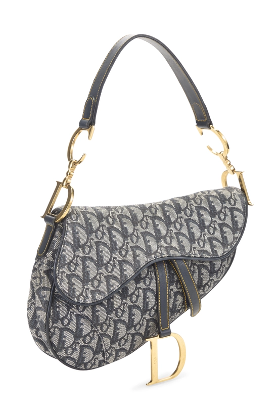 Navy Trotter Canvas Saddle Bag, , large image number 1