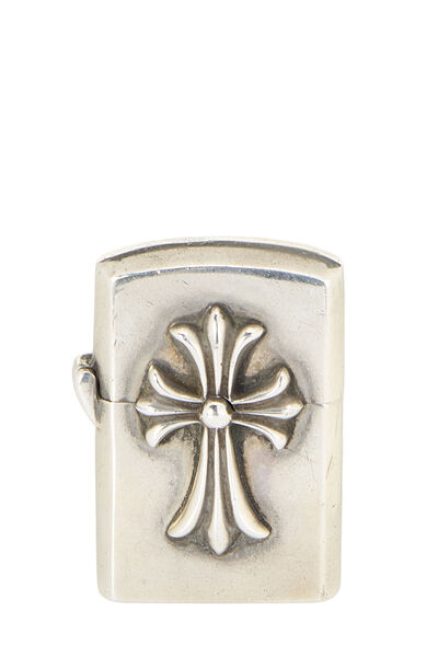 Sterling Silver Cross Zippo Lighter 