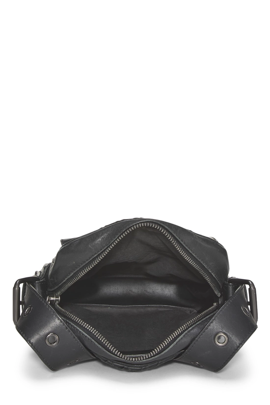 Black Intrecciato Flap Pocket Messenger Bag, , large image number 5
