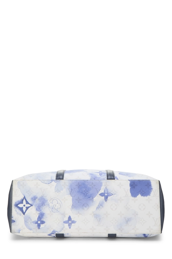 Blue Watercolor Monogram New Tote GM, , large image number 4