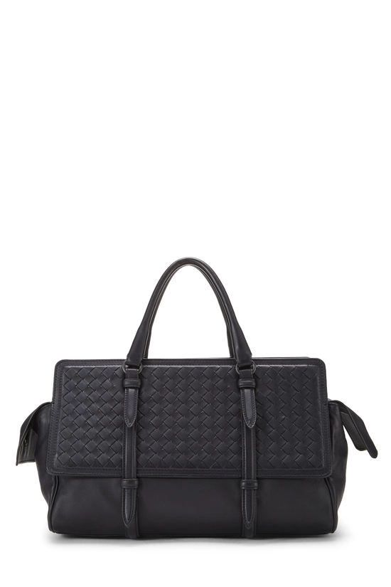 Black Intrecciato Monaco Tote Medium, , large image number 0