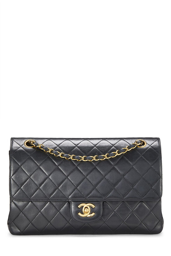 Black Quilted Lambskin Classic Double Flap Jumbo , , large image number 1