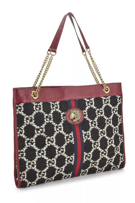 Multicolor Tweed Web Rajah Tote Large, , large image number 1