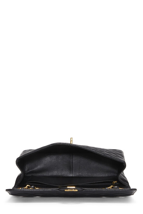 Black Quilted Caviar Half Flap Jumbo, , large image number 5