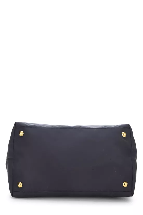Navy Tessuto Nylon Convertible Handbag, , large image number 4