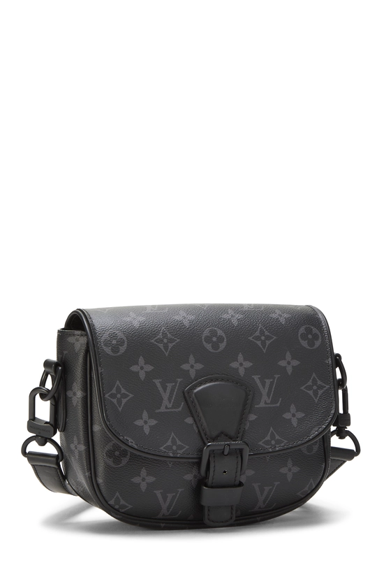 Black Monogram Eclipse Canvas Montsouris Messenger PM, , large image number 1