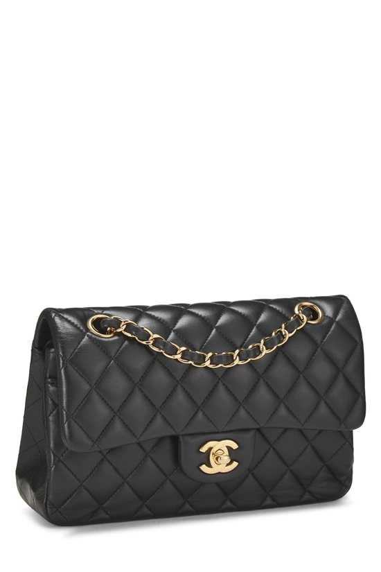 Black Quilted Lambskin Classic Double Flap Small, , large image number 1