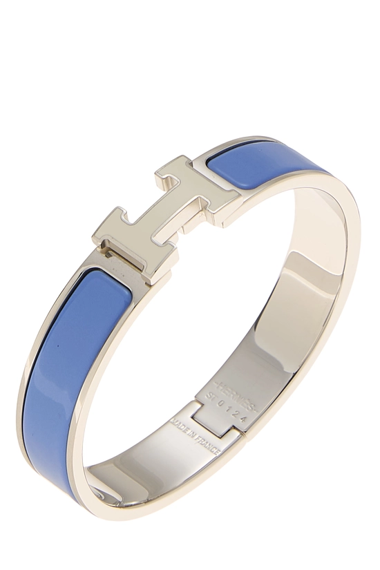 Blue Enamel Clic-Clac 'H' Bracelet Narrow, , large image number 0