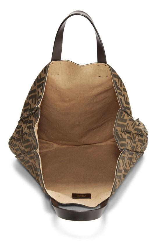 Brown Zucca Canvas Vertical Tote, , large image number 6