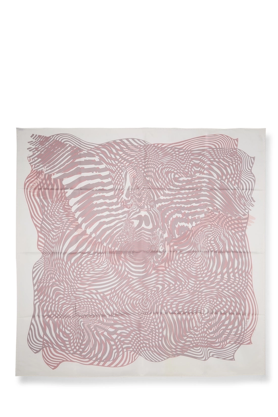 White & Multicolor 'Onde De Chic' Silk Scarf 90, , large image number 0