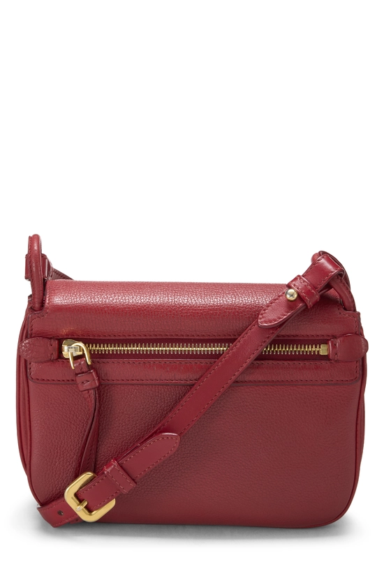 Red Vitello Daino Flap Crossbody Bag Small, , large image number 3