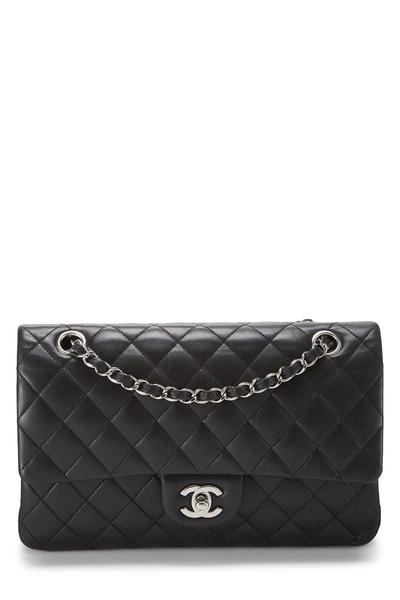 Chanel Black Quilted Lambskin Classic Double Flap Medium