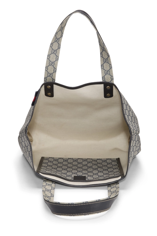 Navy GG Supreme Canvas Web Loop Tote, , large image number 5