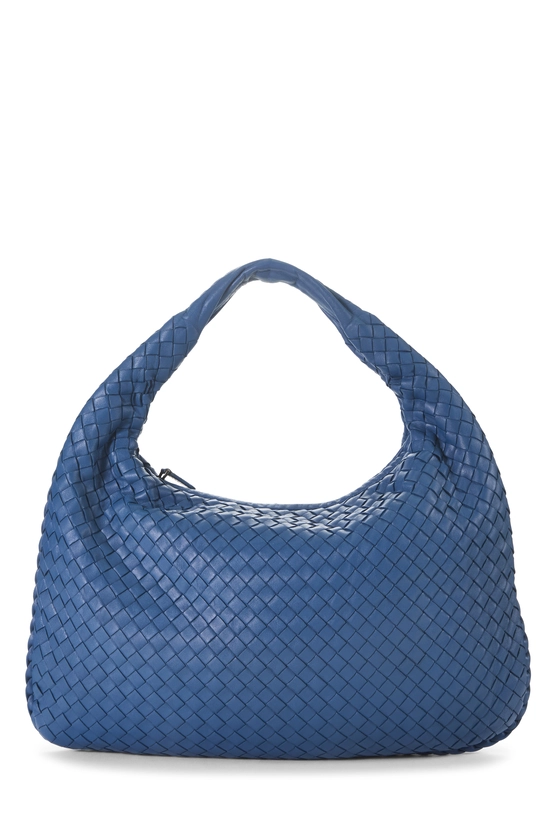Blue Intrecciato Veneta Hobo Medium, , large image number 0