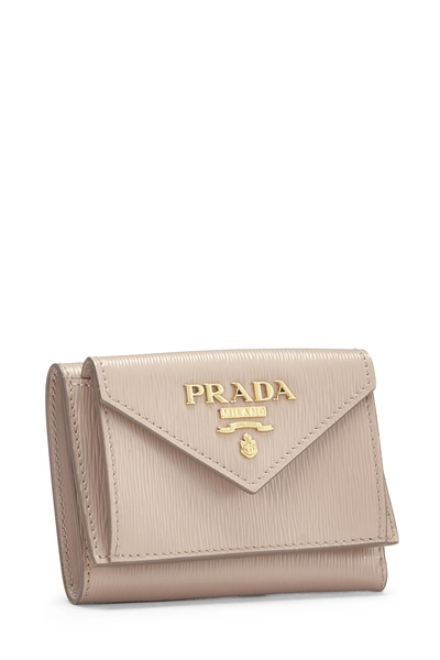 Beige Vitello Move Compact Wallet, , large