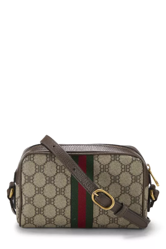 Balenciaga x Gucci Beige Coated Canvas Hacker Camera Bag Mini, , large image number 3