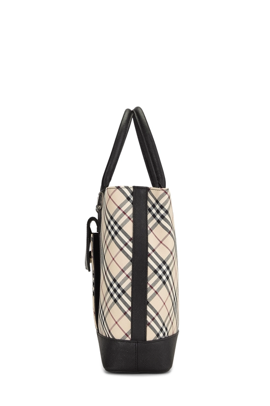 Black Check Jacquard Canvas Pocket Handbag Small, , large image number 2