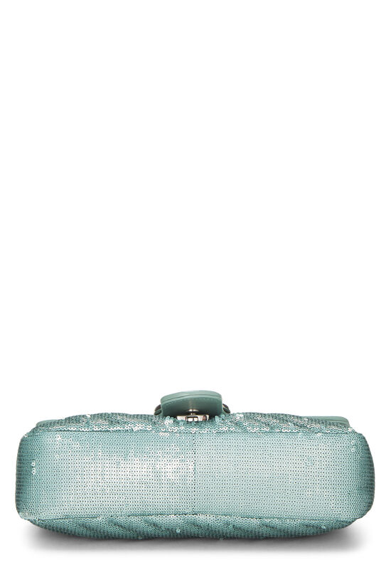Blue Sequin GG Marmont Shoulder Bag Mini, , large image number 4