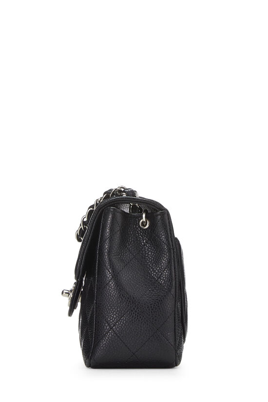 Black Quilted Caviar Half Flap Mini, , large image number 4