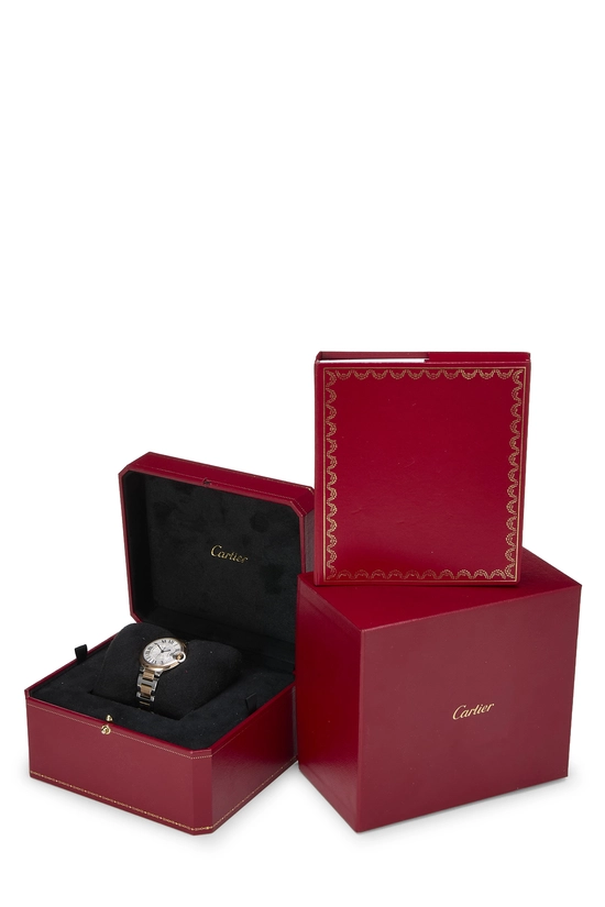 White Dial Stainless Steel Balloon Bleu de Cartier Watch 33mm, , large image number 1