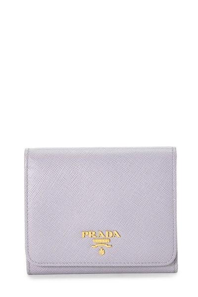 Purple Saffiano Snap Compact Wallet