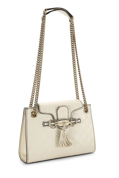 Gucci White Guccissima Leather Emily Chain Shoulder Bag — photo 2