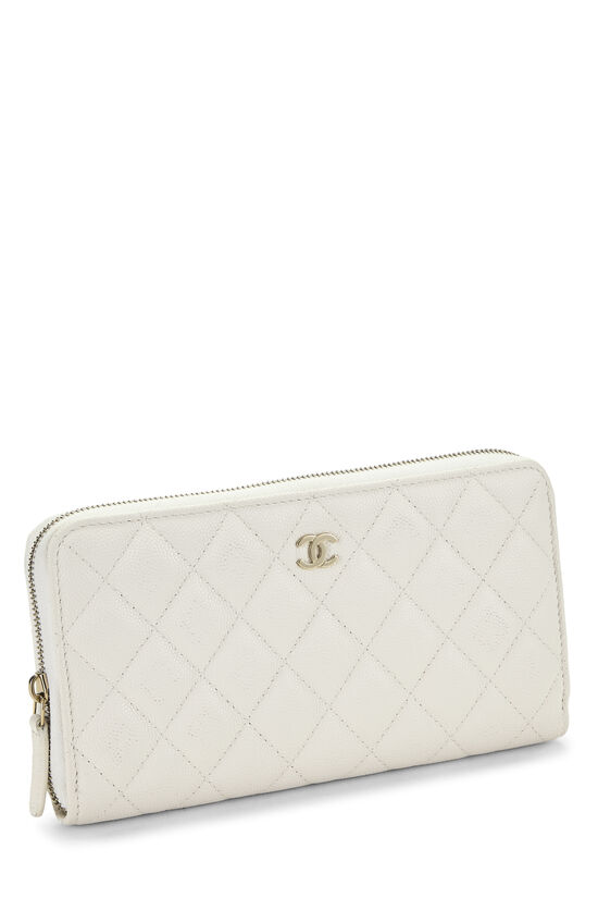 White Caviar Zip Around Wallet, , large image number 1