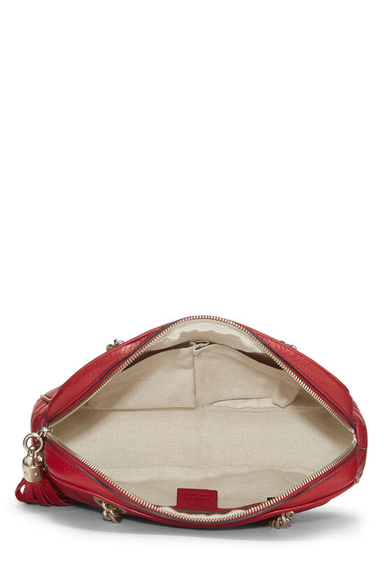 Red Leather Soho Chain Shoulder Bag, , large image number 5