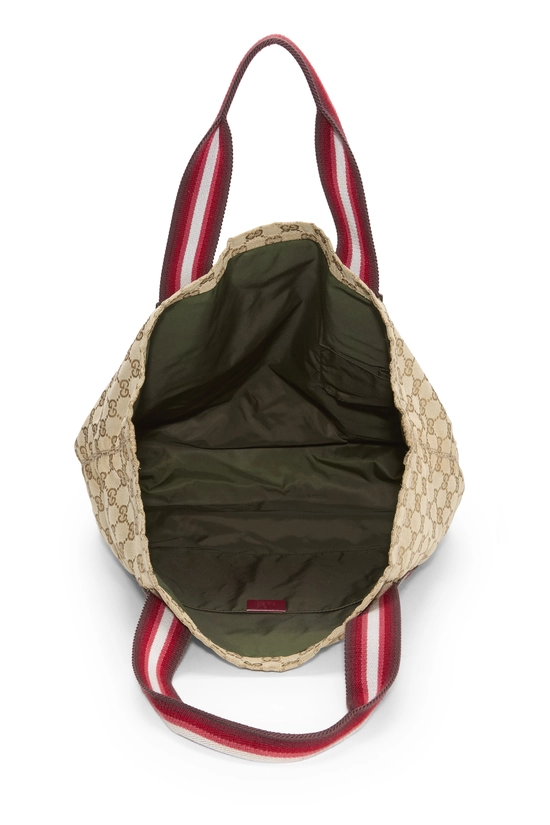 Original GG Canvas Flat Web Tote, , large image number 5