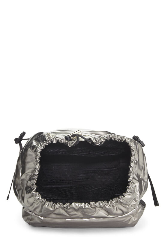Silver Nylon Backpack, , large image number 5
