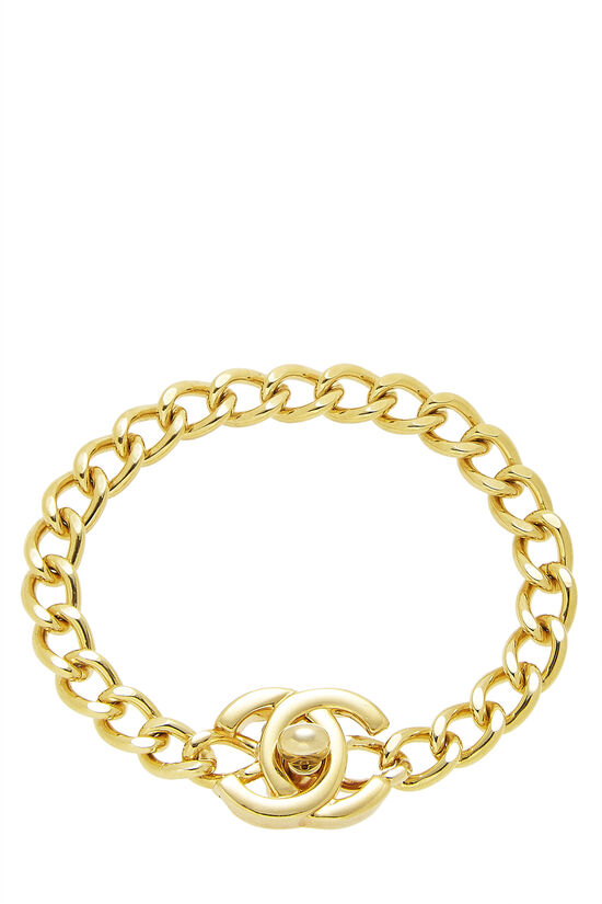 Gold 'CC' Turnlock Bracelet Small, , large image number 0