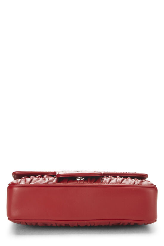Red Nappa Gaufre Crossbody Bag, , large image number 4