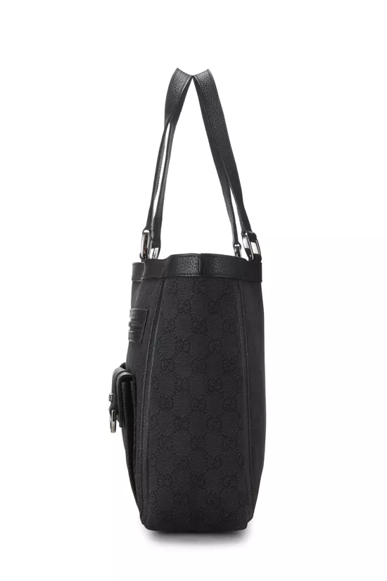 Black GG Canvas Abbey Pocket Tote, , large image number 2