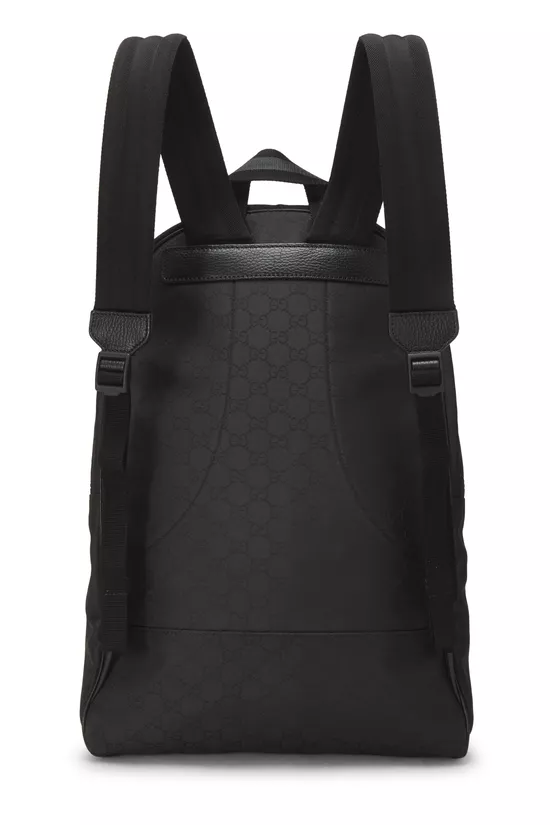 Black GG Nylon Slim Backpack, , large image number 3
