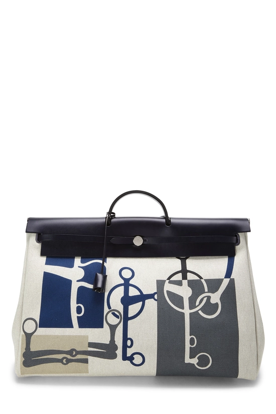 Navy Canvas H Plume Herbag Zip Cabine, , large image number 0