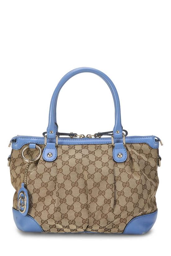 Blue Original GG Canvas Sukey Zip Hobo Large, , large image number 0