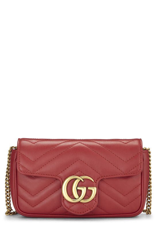 Red Leather Marmont Crossbody Super Mini, , large image number 0