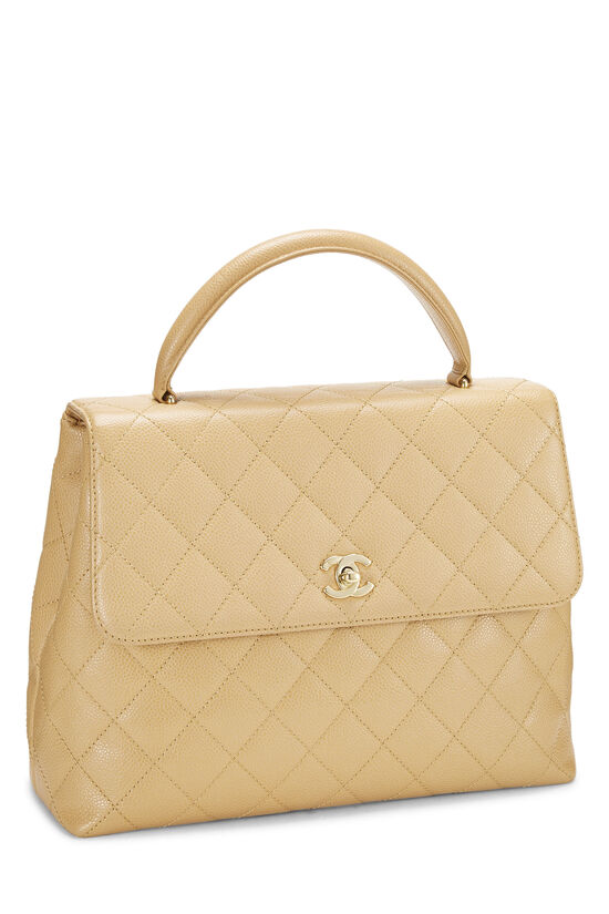 Beige Quilted Caviar Kelly, , large image number 1