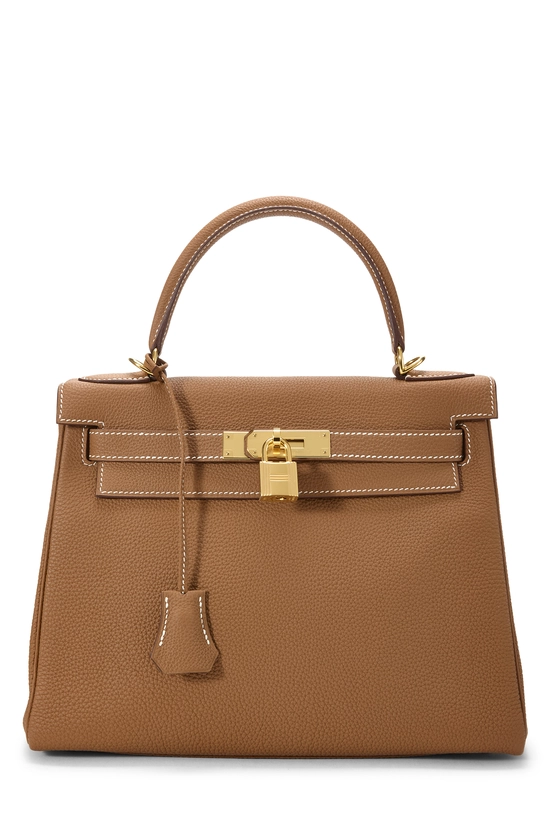 Gold Togo Kelly Retourne 28, , large image number 0