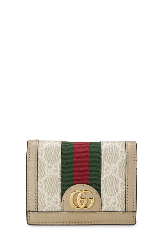Beige GG Supreme Ophidia French Wallet, , large image number 0