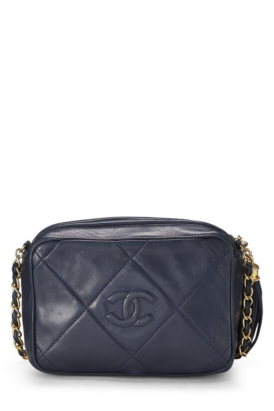 Chanel Black Lambskin Diamond 'CC' Camera Bag Mini Q6BAST1IK9022