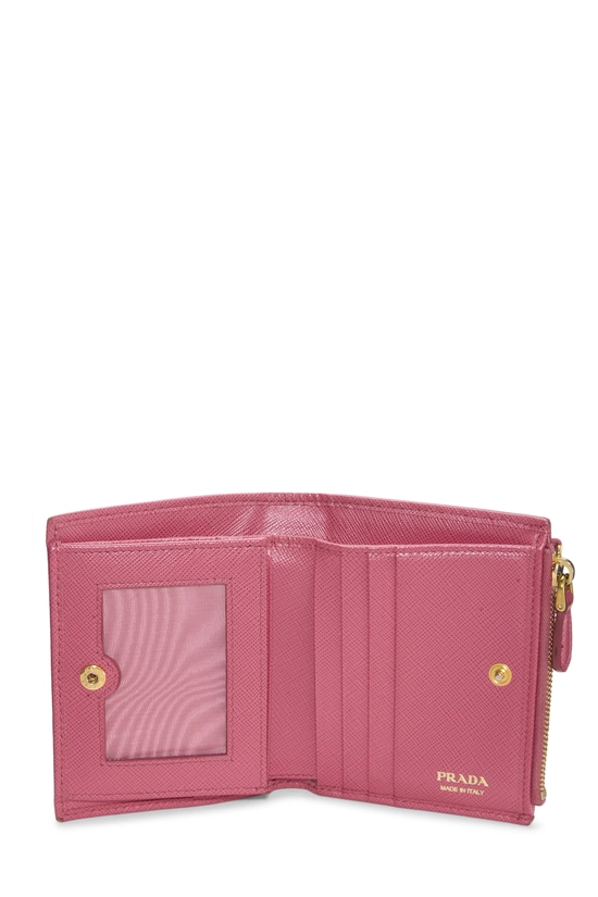 Pre-Owned Pink Saffiano Compact Wallet QNA1A23RPB01D