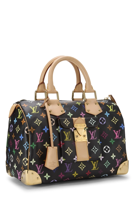 Takashi Murakami x Louis Vuitton Black Monogram Multicolore Speedy Top Handle Bag 30, , large image number 1