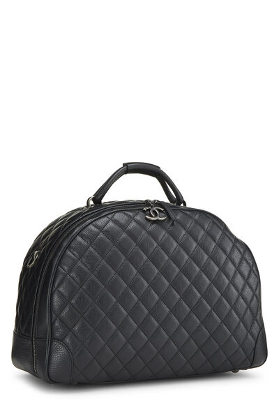 Black Quilted Calfskin Airline Bowler, , large