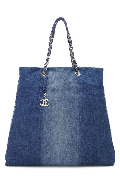Blue Denim Shopping Bag Large