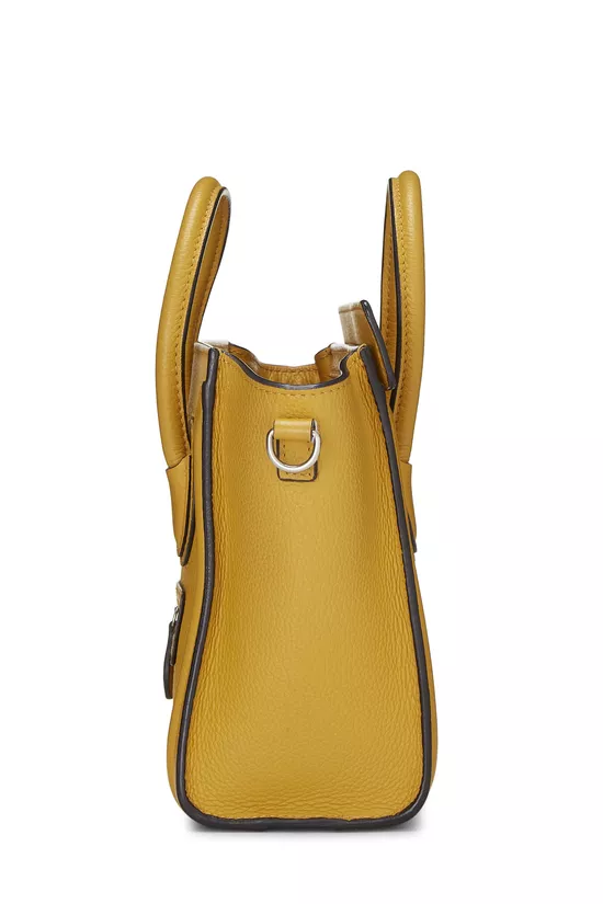 Yellow Drummed Calfskin Luggage Nano, , large image number 2