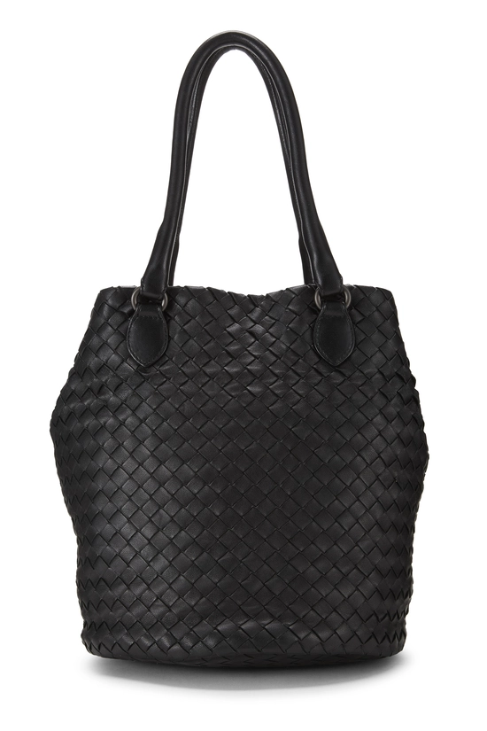 Black Intrecciato Bucket Bag, , large image number 0
