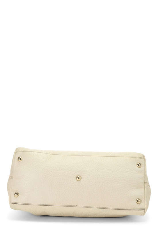 White Leather Soho Top Handle Tote, , large image number 4