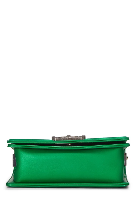 Metallic Green Quilted Leather Boy Small, , large image number 4